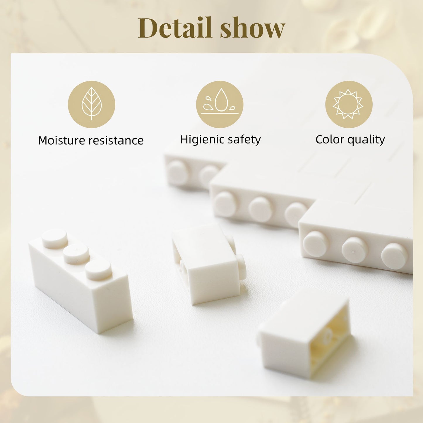 Adorable Big-Eyed White Fluffy Ball Puzzle Ornament - Creative DIY Building Blocks Décor