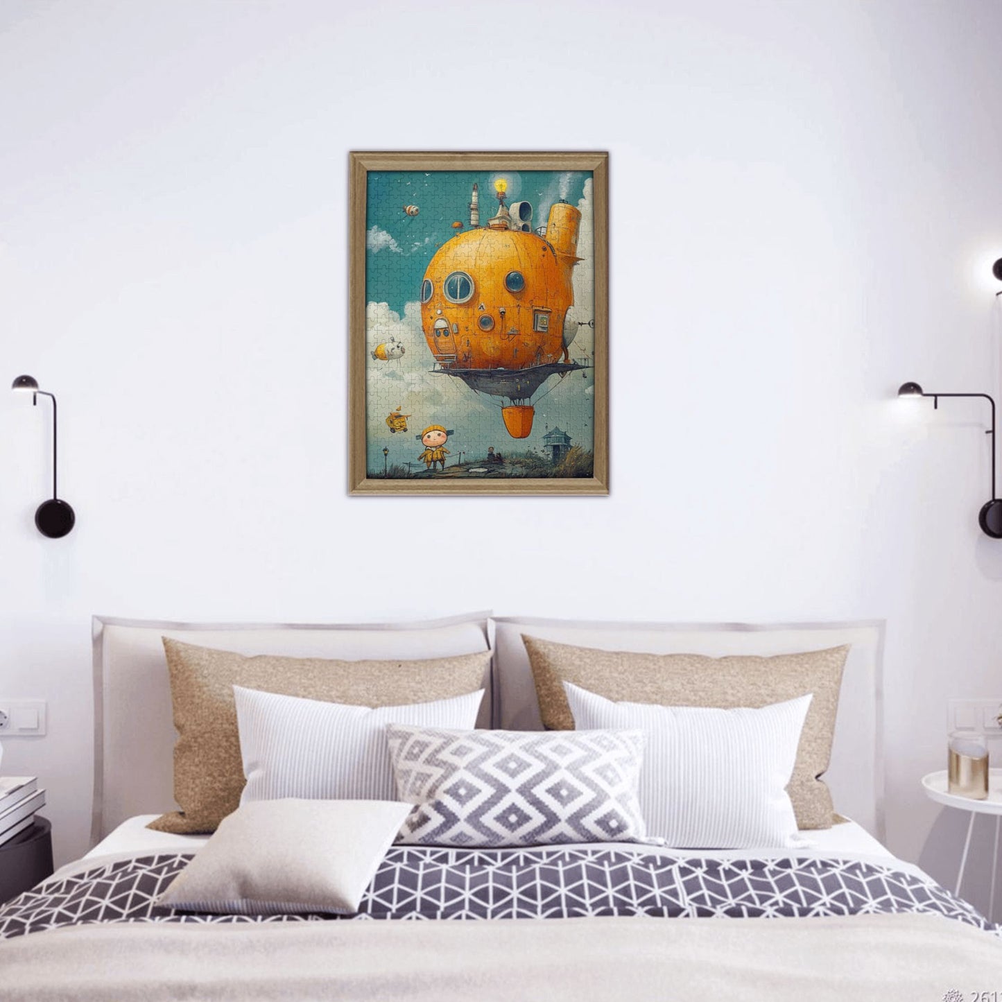 Fantasy Aircraft Jigsaw Puzzle - 500-Piece Artistic Creation Puzzle, Explore the Wonders of the Sky