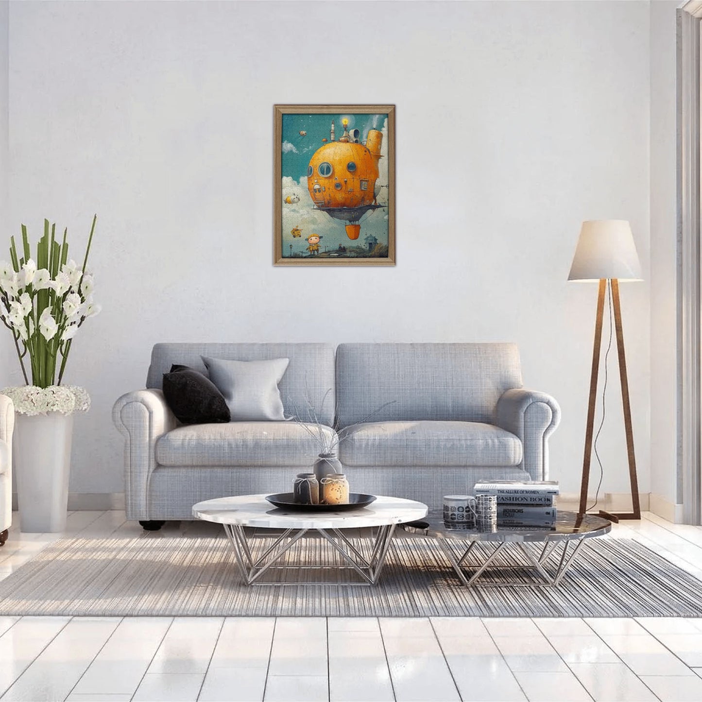 Fantasy Aircraft Jigsaw Puzzle - 500-Piece Artistic Creation Puzzle, Explore the Wonders of the Sky