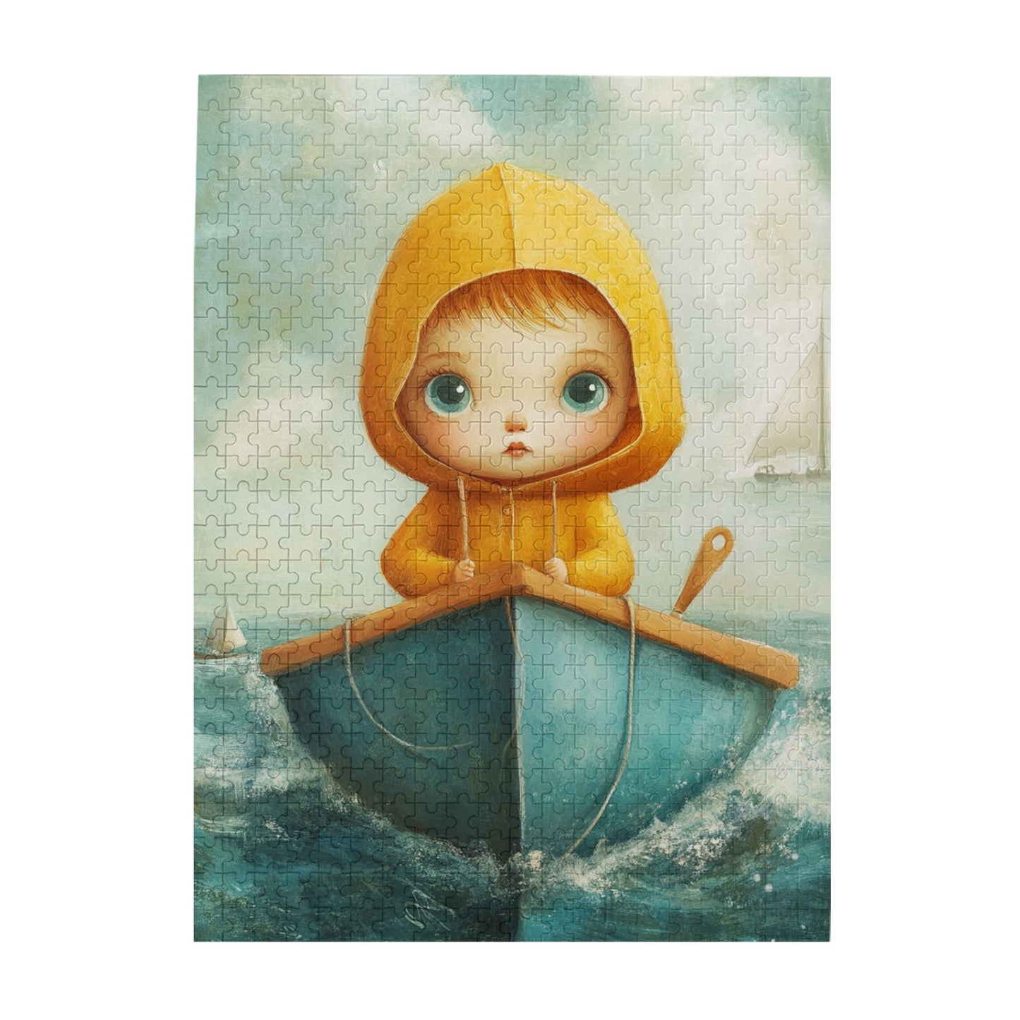 Yellow Hooded Sailor Puzzle - 500-Piece Therapeutic Art Illustration Puzzle