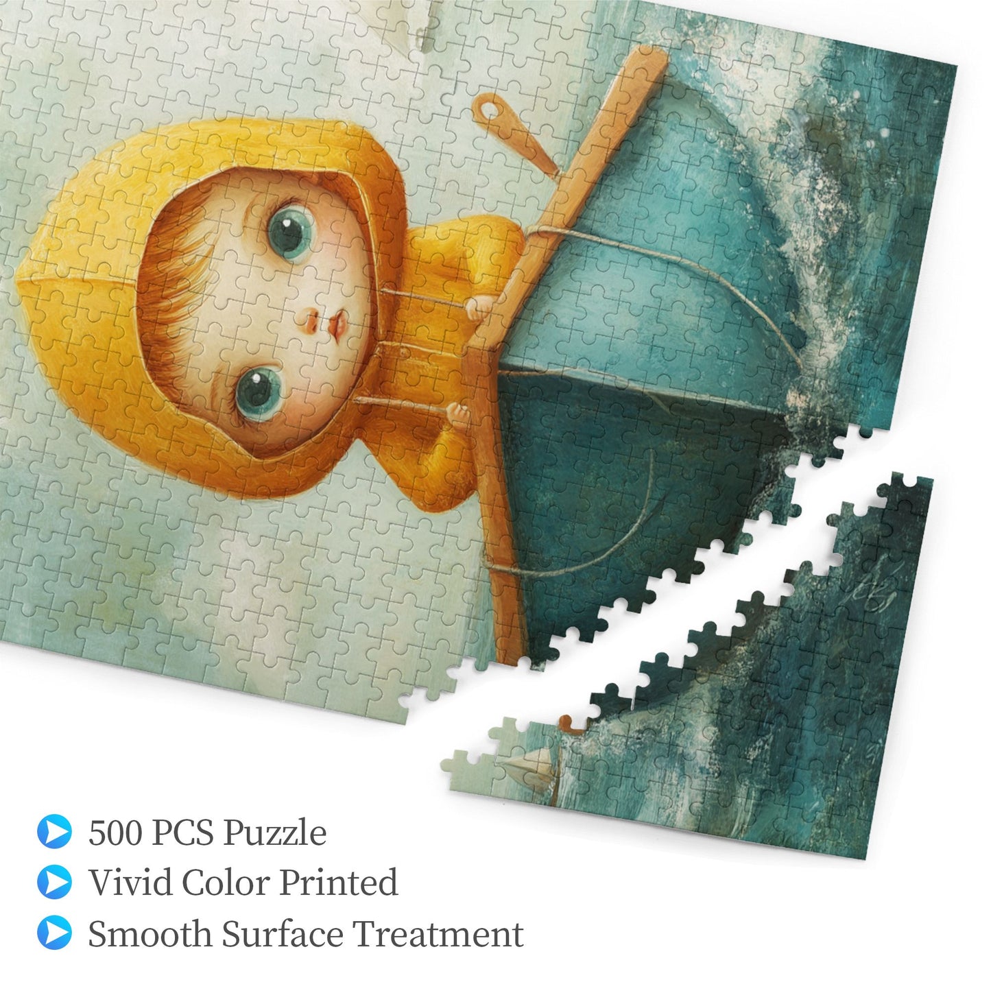 Yellow Hooded Sailor Puzzle - 500-Piece Therapeutic Art Illustration Puzzle