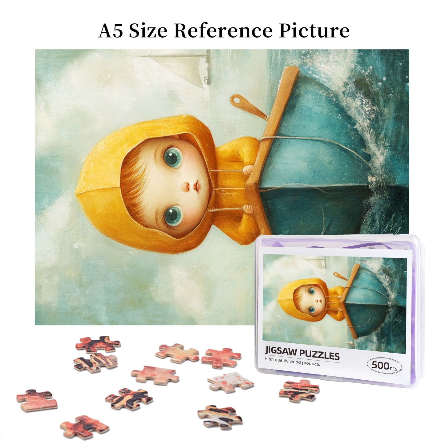 Yellow Hooded Sailor Puzzle - 500-Piece Therapeutic Art Illustration Puzzle