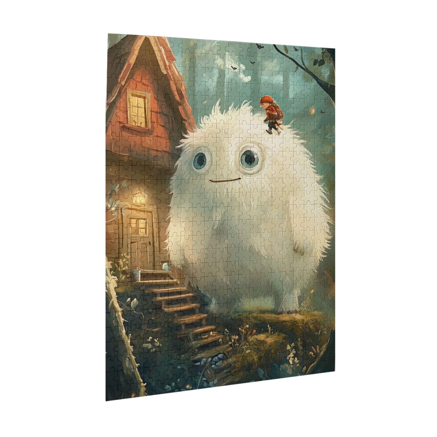 Warm Forest Companion Puzzle - 500-Piece Therapeutic Fantasy Illustration Puzzle