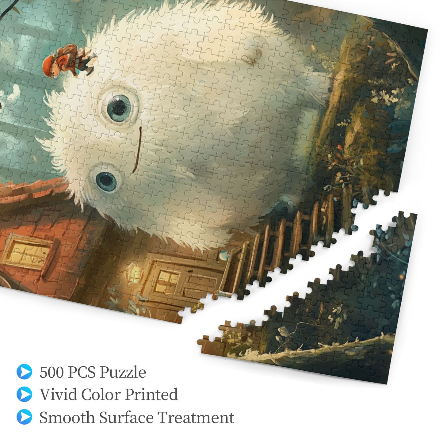 Warm Forest Companion Puzzle - 500-Piece Therapeutic Fantasy Illustration Puzzle